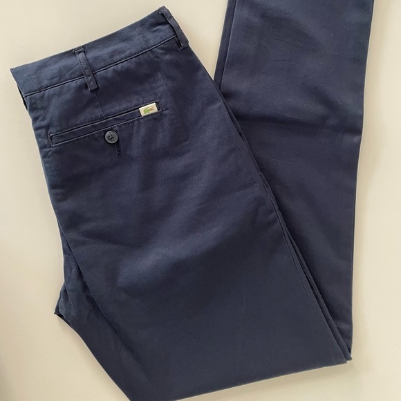 Lacoste SlimFit Navy Blue Chino Pants - Picture 1 of 3